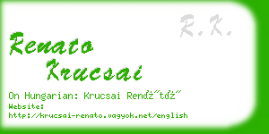 renato krucsai business card